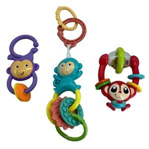 Baby Monkey Activity Gym Toys Rattle Replacement Pieces Lot  3 Stroller Carseat‎